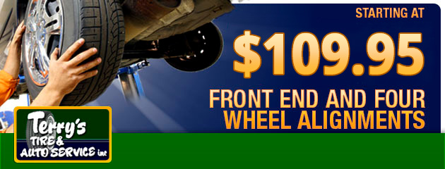 $109.95 Front End & Four Wheel Alignments